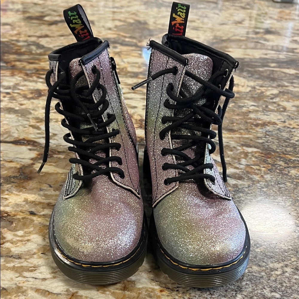 Girls Glitter Doc, Martens size 4